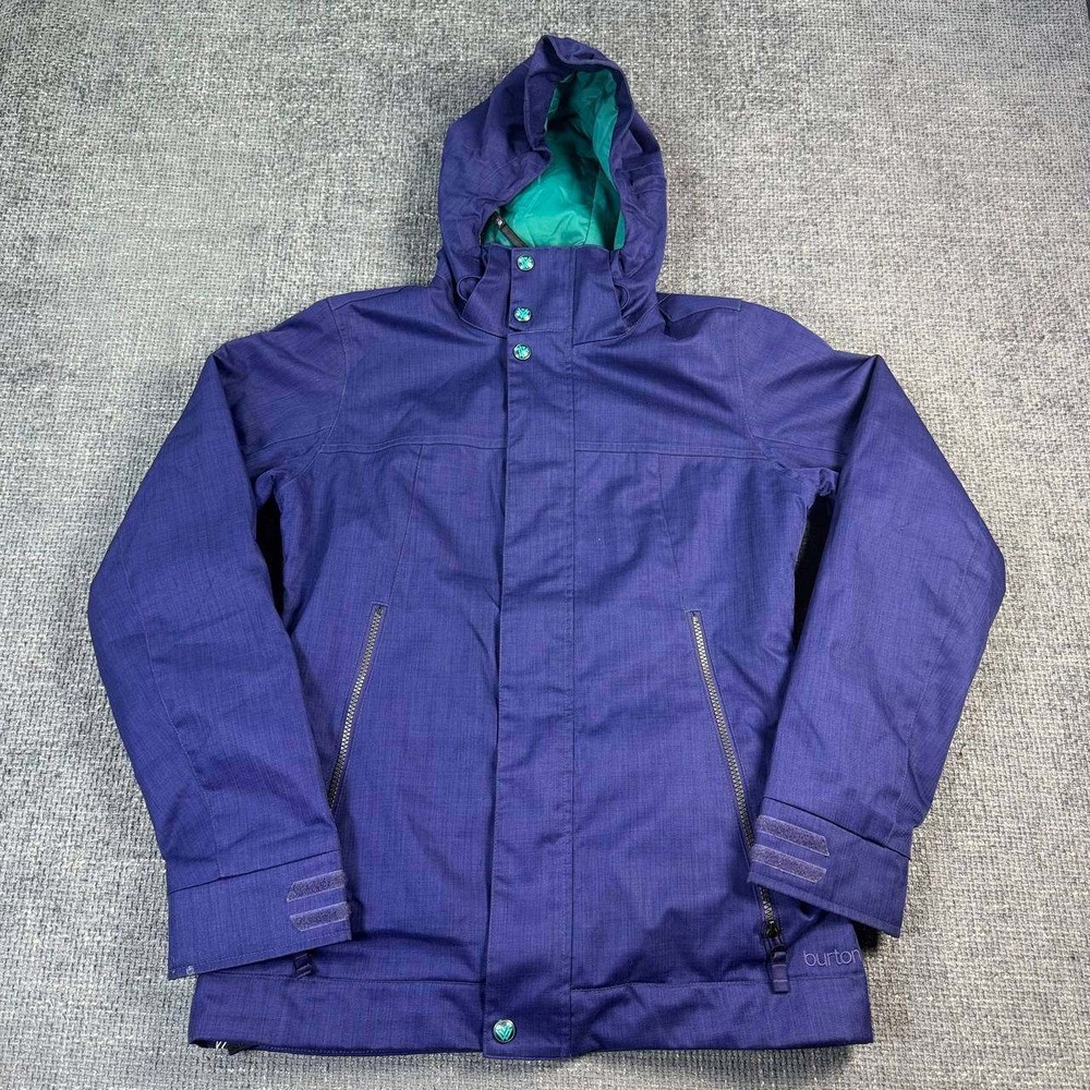 Burton The White Collection Snowboard Jacket Women Small Purple Dryride Hooded